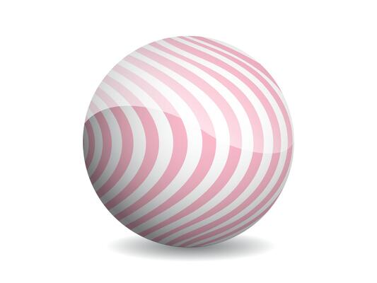 3D ball abstract illustration. Pattern sphere modern design. Round shape globe on white background.