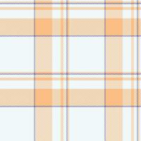 Industry pattern check fabric, sketch seamless tartan plaid. Hounds textile background texture in alice blue and orange colors. vector