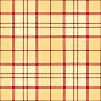 Scrapbooking textile texture background, 1960s plaid seamless. Bandanna fabric check tartan pattern in light and amber colors. vector