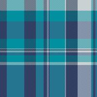 Identity check tartan , scratch plaid texture background. Thread textile fabric seamless pattern in blue and cyan colors. vector