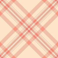 Blank seamless background, messy check fabric tartan. National texture pattern plaid textile in red and light colors. vector