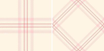 Fabric pattern texture of background check tartan with a seamless textile plaid. Set in summer colors in stylish wrapping options for gifts. vector