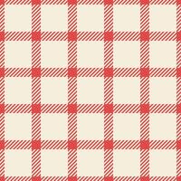 Mexican check seamless tartan, layered background fabric texture. Pano pattern textile plaid in red and antique white colors. vector