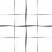 Panjabi texture textile pattern, plank tartan seamless. 60s check plaid background fabric in white and black colors. vector