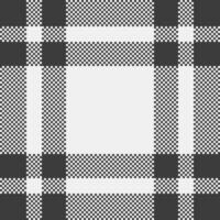 1950s background check fabric, gift tartan pattern textile. Upscale texture seamless plaid in grey and white colors. vector