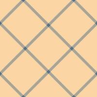 Countryside plaid tartan texture, list pattern seamless background. Dining fabric textile check in orange and cyan colors. vector