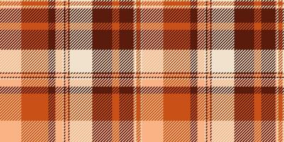 Network textile texture, layered plaid pattern seamless. Suite tartan fabric background check in orange and red colors. vector