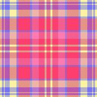 Hotel tartan fabric pattern, slim background check. Stage textile texture plaid seamless in red and yellow colors. vector
