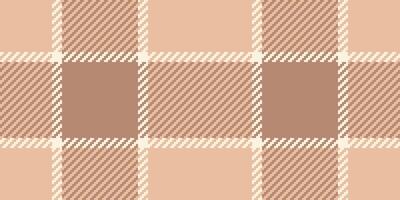 Winter background check textile, linear pattern seamless plaid. Tough texture tartan fabric in orange and cornsilk colors. vector