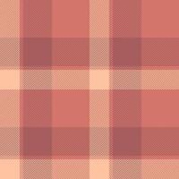 Fur fabric tartan texture, internet check plaid seamless. Cut out background textile pattern in red and orange colors. vector