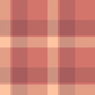 Fur fabric tartan texture, internet check plaid seamless. Cut out background textile pattern in red and orange colors.
