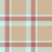 Stationary tartan textile fabric, geometry plaid pattern . Antique background texture check seamless in light and red colors. vector