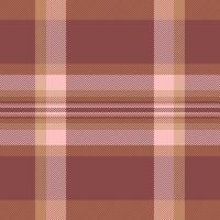 Rag fabric textile check, feminine tartan background. Age seamless texture pattern plaid in red and orange colors. vector
