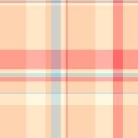 Scrapbook fabric tartan seamless, vivid plaid texture background. Gift card check textile pattern in red and orange colors. vector