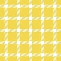 Everyday plaid fabric seamless, repeat textile tartan. Micro texture background pattern check in yellow and white colors. vector