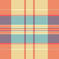 Stitched background pattern, vogue check textile plaid. Border fabric seamless texture tartan in light and orange colors. vector
