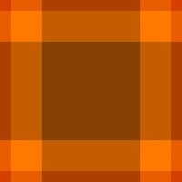Stripe seamless check fabric, awesome plaid texture textile. Difficult background pattern tartan in orange and persimmon colors. vector