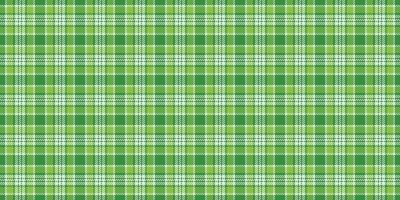 Network textile texture pattern, repetition plaid check seamless. Plain tartan fabric background in green and white colors. vector