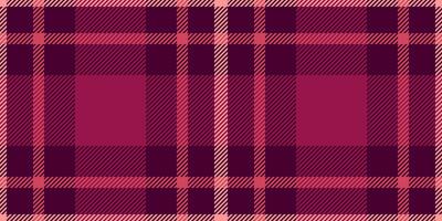 Classy seamless tartan check, style textile fabric. Shirt pattern plaid texture background in dark and pink colors. vector