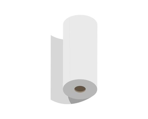 Textile roll icon. Paper tube illustration design for kitchen cleaning towel, carpet, scroll whatman, fabric.