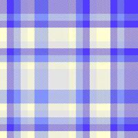 Softness fabric background texture, summertime tartan textile. Repeating seamless plaid pattern check in indigo and lemon chiffon colors. vector