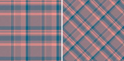 seamless textile of texture fabric tartan with a pattern check plaid background. Set in popular colors. Stylish wrapping options for gifts. vector
