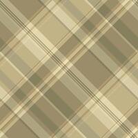 Refresh check texture, fold plaid seamless background. Cotton tartan pattern textile fabric in light and amber colors. vector