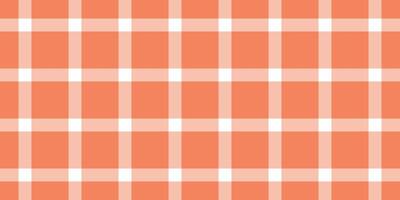 Luxurious textile seamless texture, geometrical tartan check fabric. Fold plaid background pattern in light and orange colors. vector
