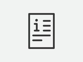 Guide icon , user manual. Service information document, instruction. vector