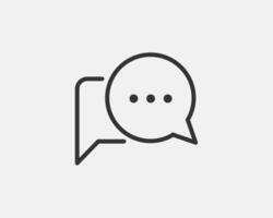 Chat icon design element. Talk bubble speech sign. Dialogue balloon. vector