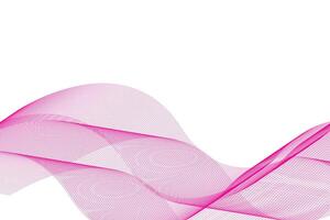Abstract Minimalist Pink Wave Lines Across White Space vector