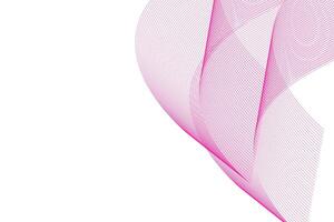 Abstract Elegant Pink Flowing Lines on White Background vector