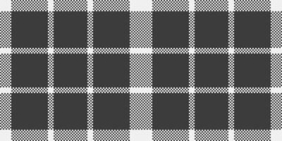 Editable textile background plaid, inspiration check fabric pattern. Stripped texture tartan seamless in white and grey colors. vector