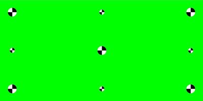 Chroma key green background with alignment markers. Perfect for adding special effects in footage. illustration for professional use. vector