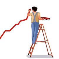 Man Paint Chart vector