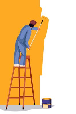 Man Paint The Wall