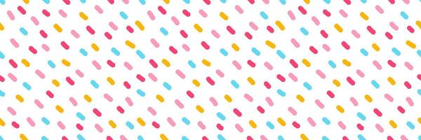 Abstract seamless pattern of vertical multicolored hand drawn stripes, simple geometric shapes, illustration, background, print vector