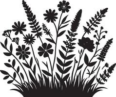 Wild flower in the field. vector