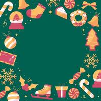 Merry Christmas and new year minimalistic greeting card template, banner template vector