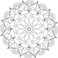 Mandala line template vector