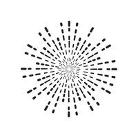 A black and white image of a starburst vector