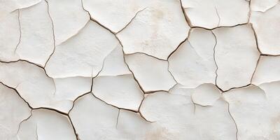 Cracked white wall texture showing aging and wear over time photo