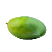 Fresh green mango with its slices, isolated on a clear background. png