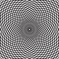 An abstract black and white spiral design vector