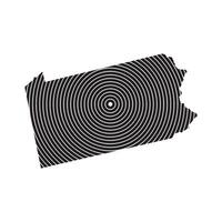 A black and white map of the state of pennsylvania vector