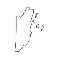 Map of the island of guam outline illustration vector