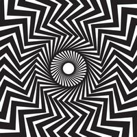 A black and white optical illusion pattern vector