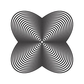 A black and white image of a flower with a spiral pattern vector