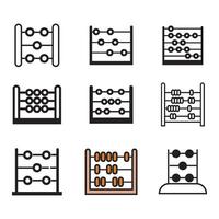 Abacus icon set illustration vector