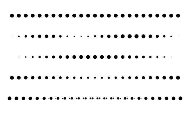 Dotted lines simple design. Width profile shape symbol illustration. Editable and Scalable.